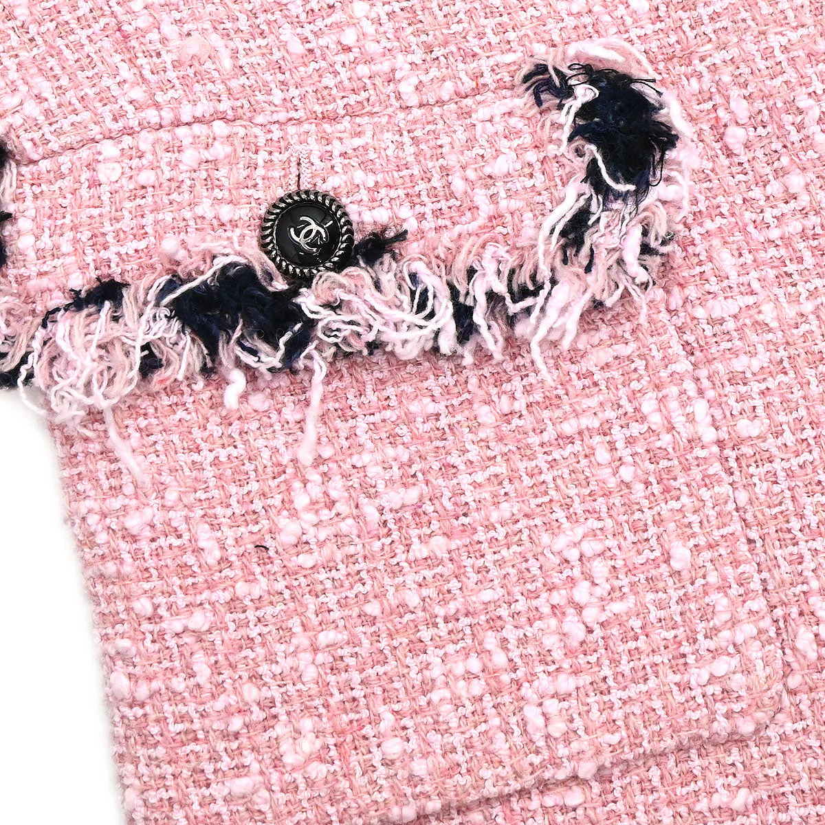 Chanel 2007 Setup Suit Jacket Mini Dress Tweed Pink #38 - Image 7