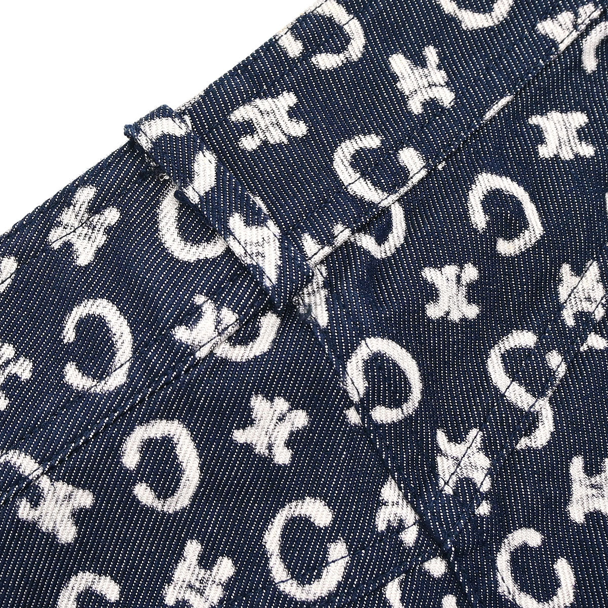 Celine 2011 Long Pants Macadam C Denim Navy #36 - Image 9