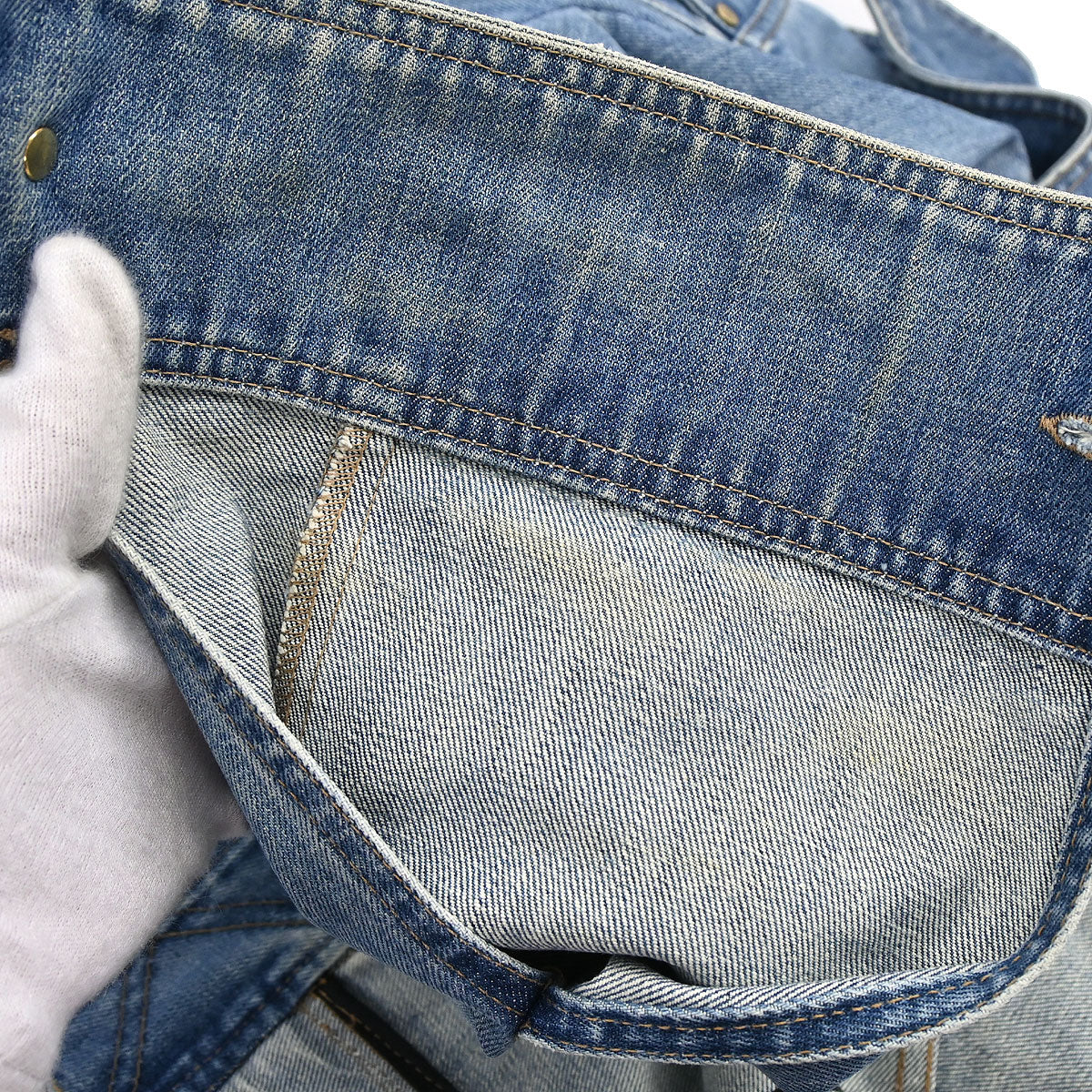 Gucci 2004 Single Breasted Jacket Denim Blue #38 - Image 15