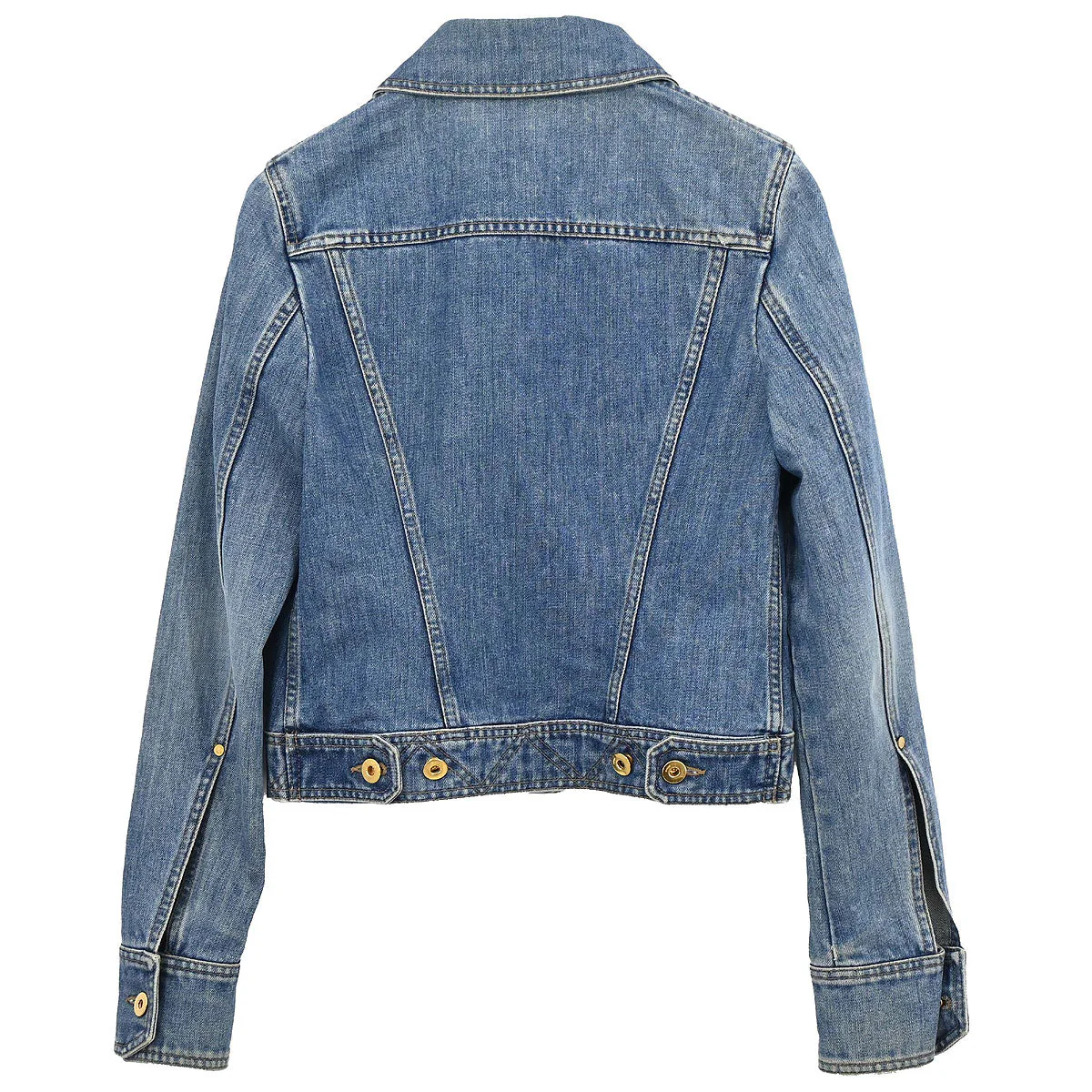 Gucci 2004 Single Breasted Jacket Denim Blue #38 - Image 2