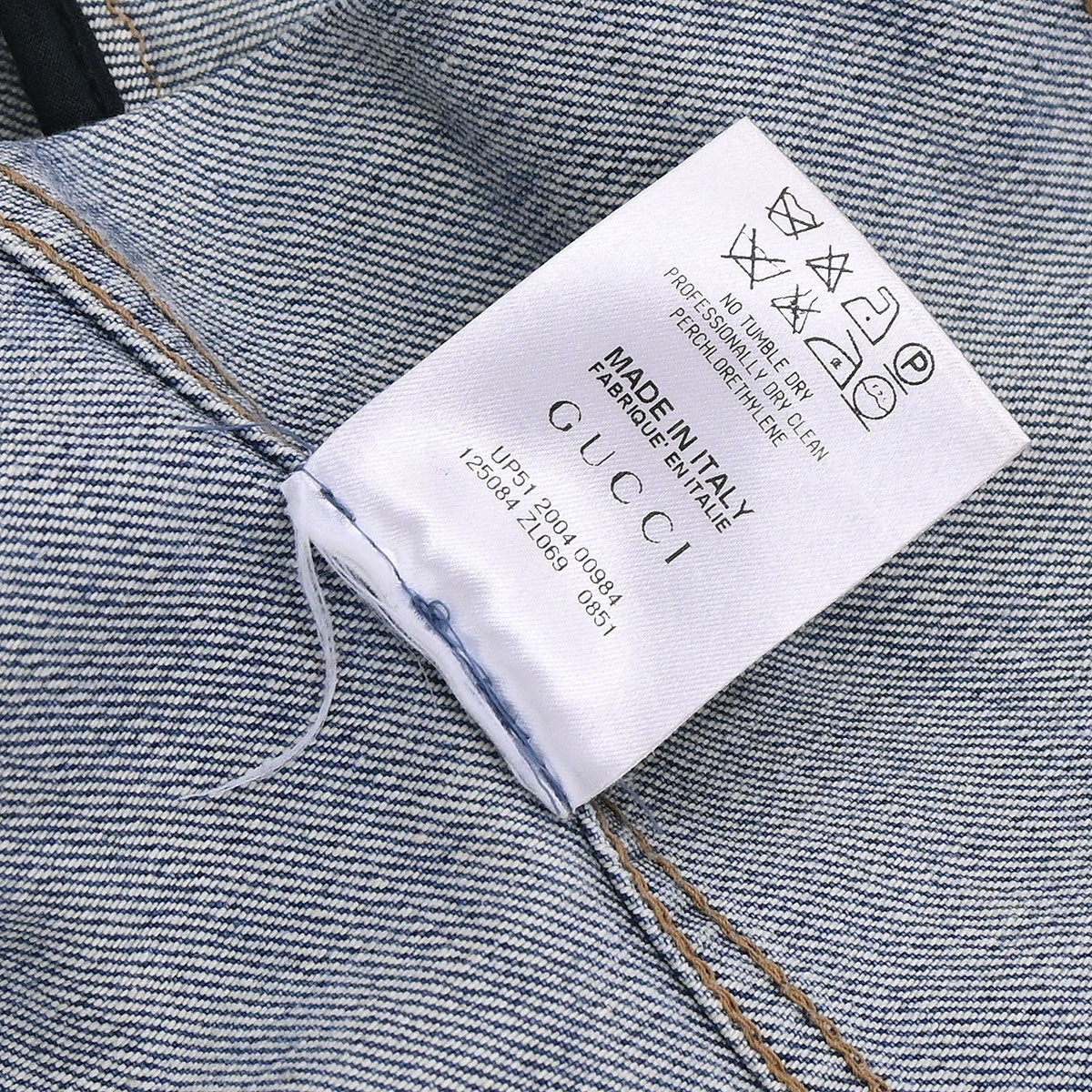 Gucci 2004 Single Breasted Jacket Denim Blue #38 - Image 20