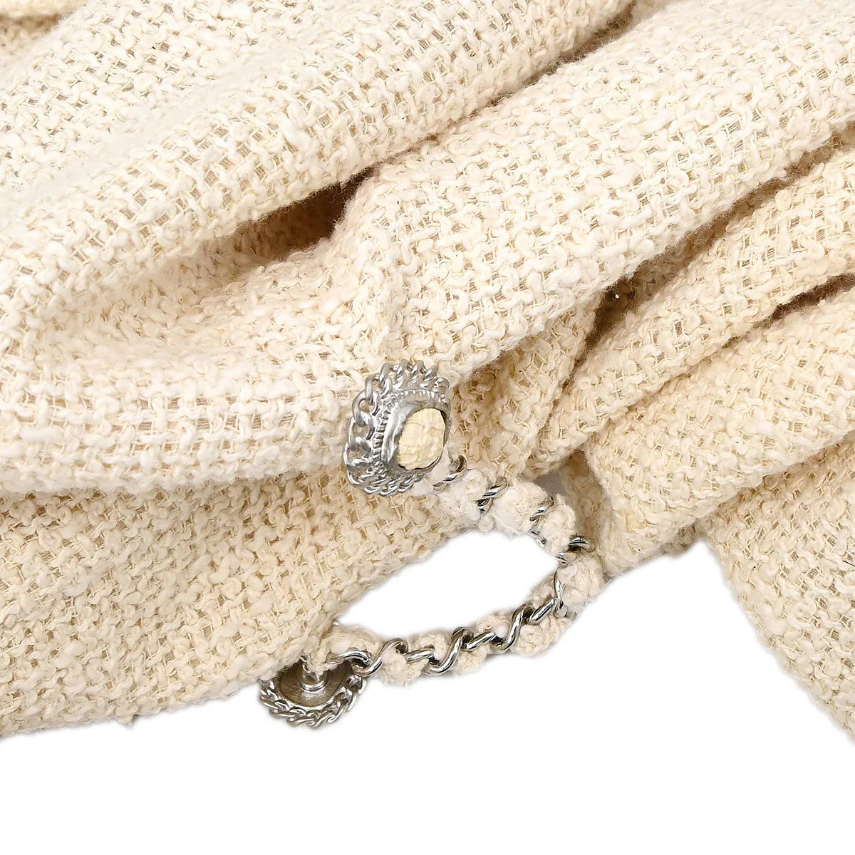 Chanel 2010 Single Breasted Jacket Ivory #38 - Image 11