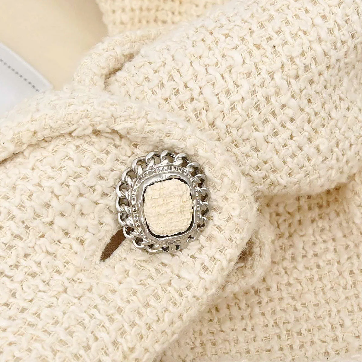 Chanel 2010 Single Breasted Jacket Ivory #38 - Image 12