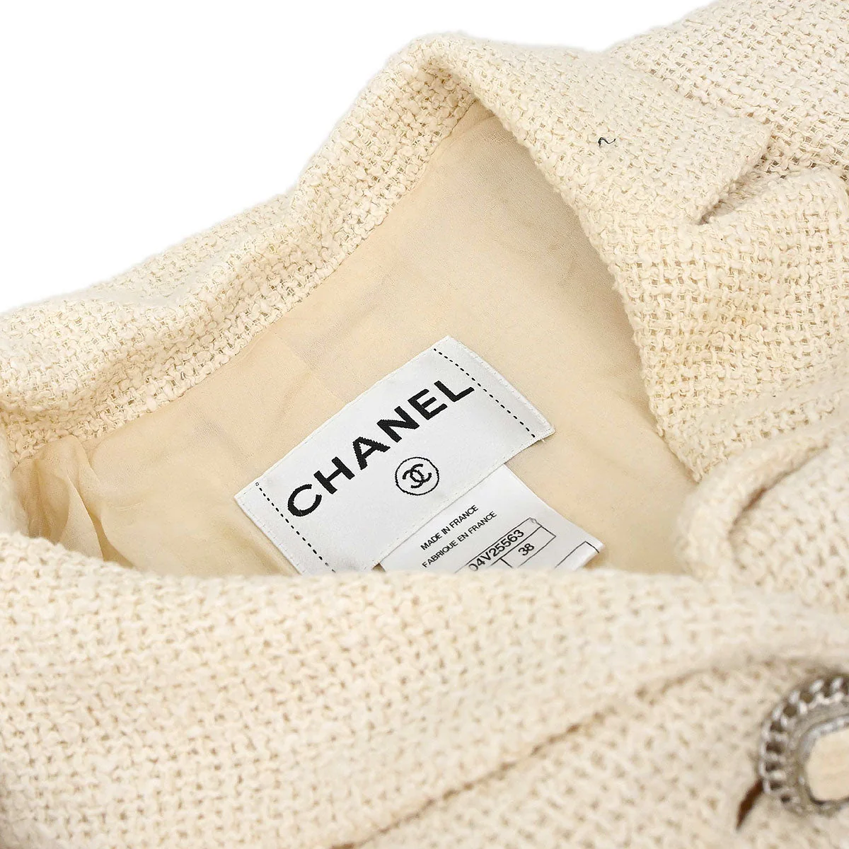 Chanel 2010 Single Breasted Jacket Ivory #38 - Image 13