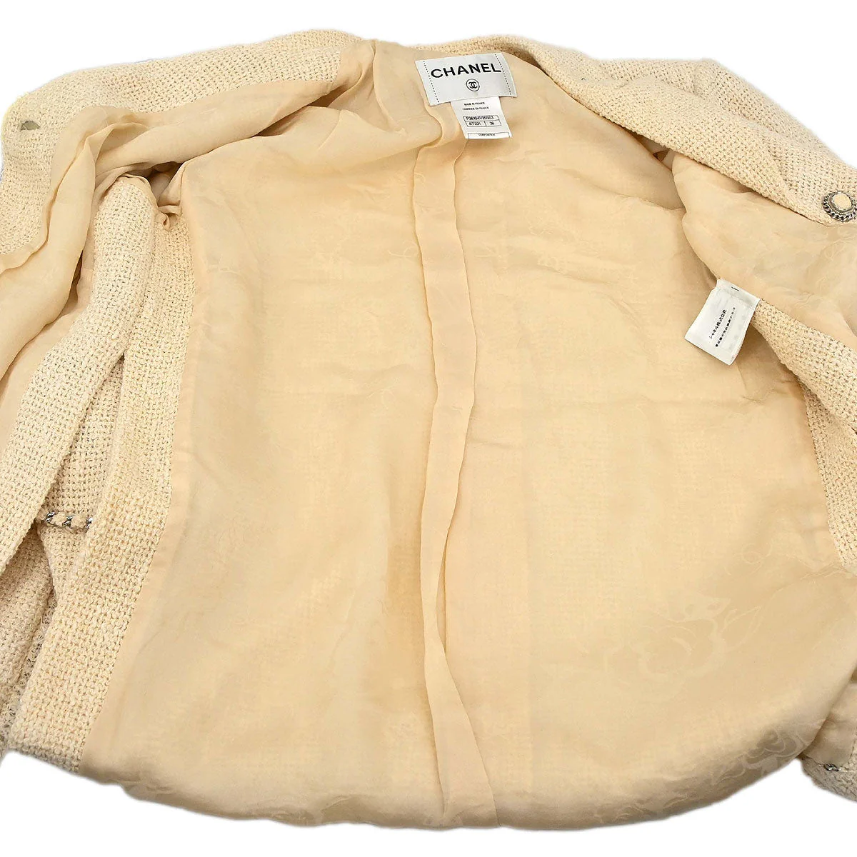 Chanel 2010 Single Breasted Jacket Ivory #38 - Image 16