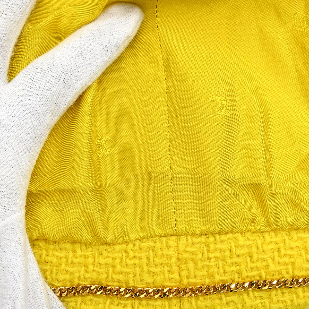 Chanel 1996 Double Breasted Jacket Yellow #38 - Image 18