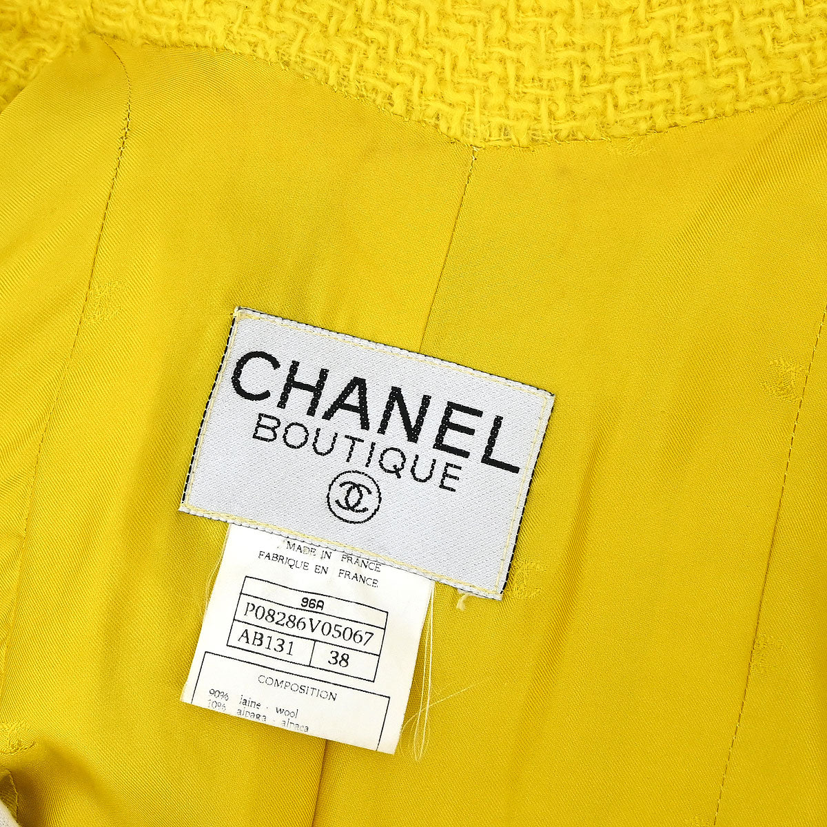 Chanel 1996 Double Breasted Jacket Yellow #38 - Image 19