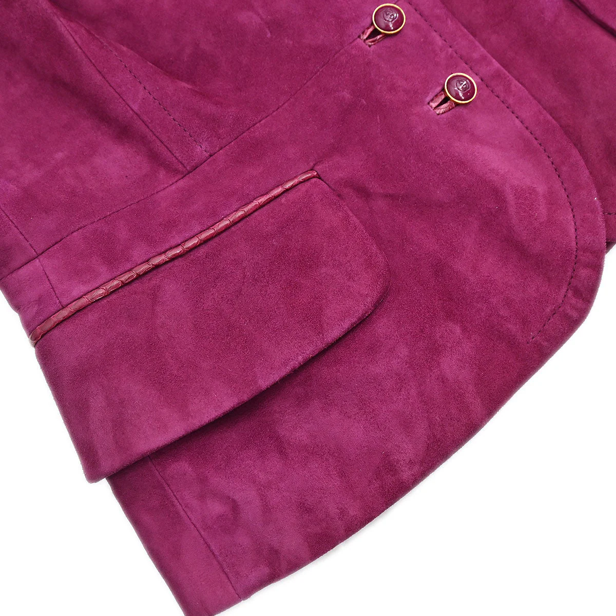 Gucci * Single Breasted Jacket Purple #38 - Image 4