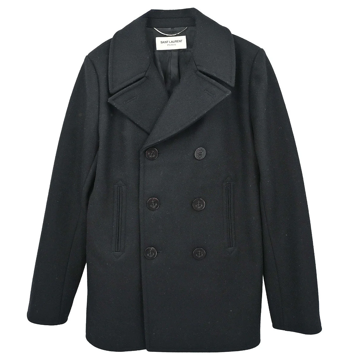 Saint Laurent 2015 Double Breasted Jacket Black #48