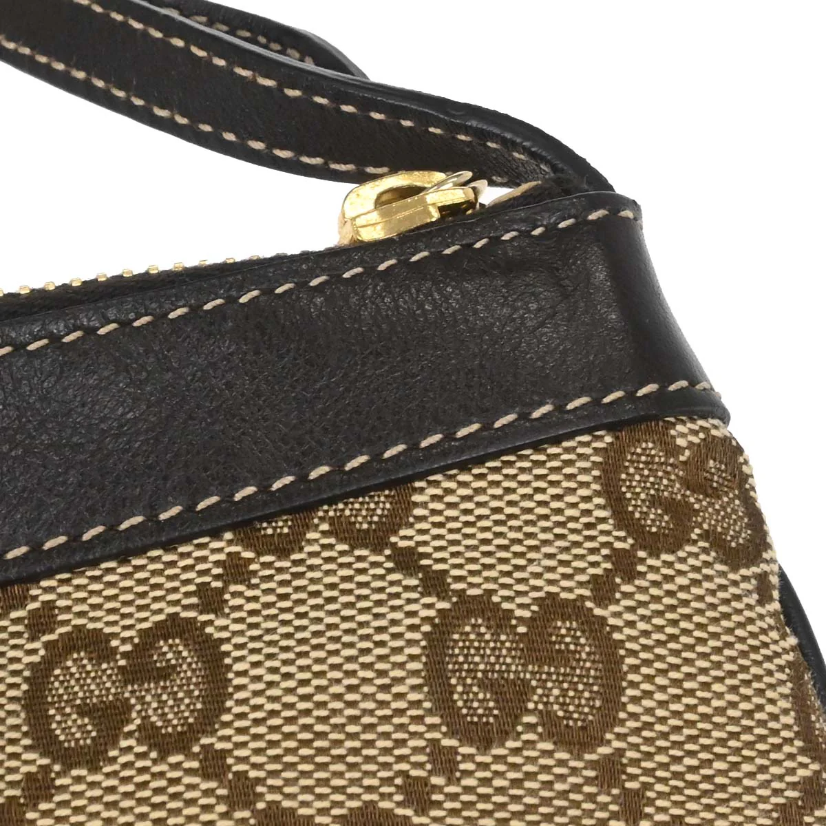 Gucci Beige Canvas GG Shoulder Bag - Image 3