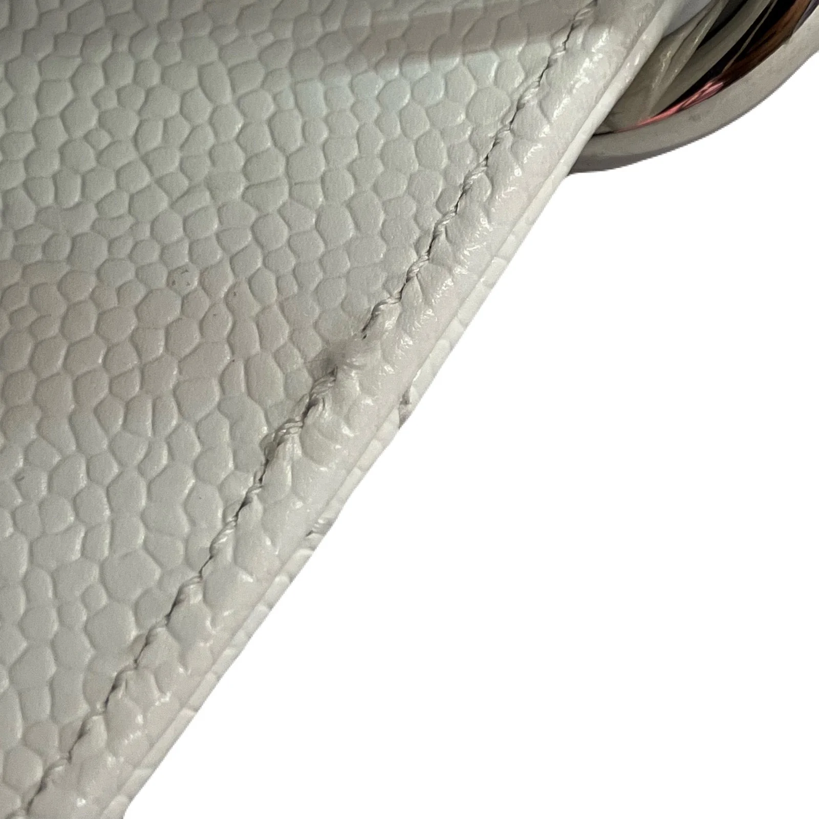 Chanel 2011 White Caviar Grand Shopping Tote GST Chain Handbag - Image 21