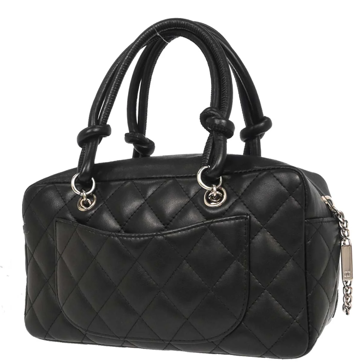Chanel Black Calfskin Cambon Ligne Handbag - Image 2