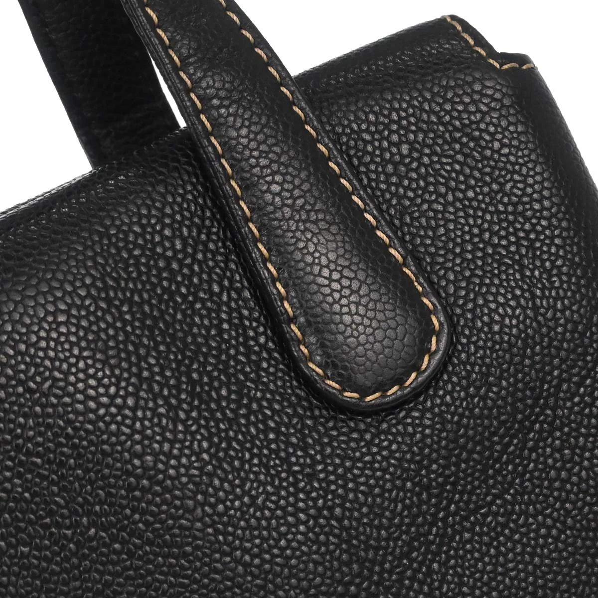 Chanel Black Caviar Skin Handbag - Image 9