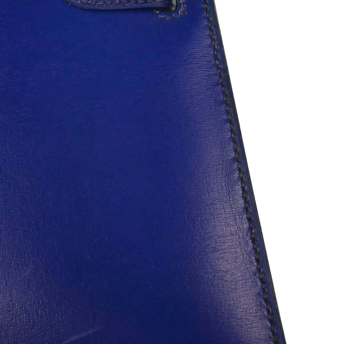 Hermes Blue Saphir Box Calf Mini Kelly 20 Sellier Handbag - Image 6