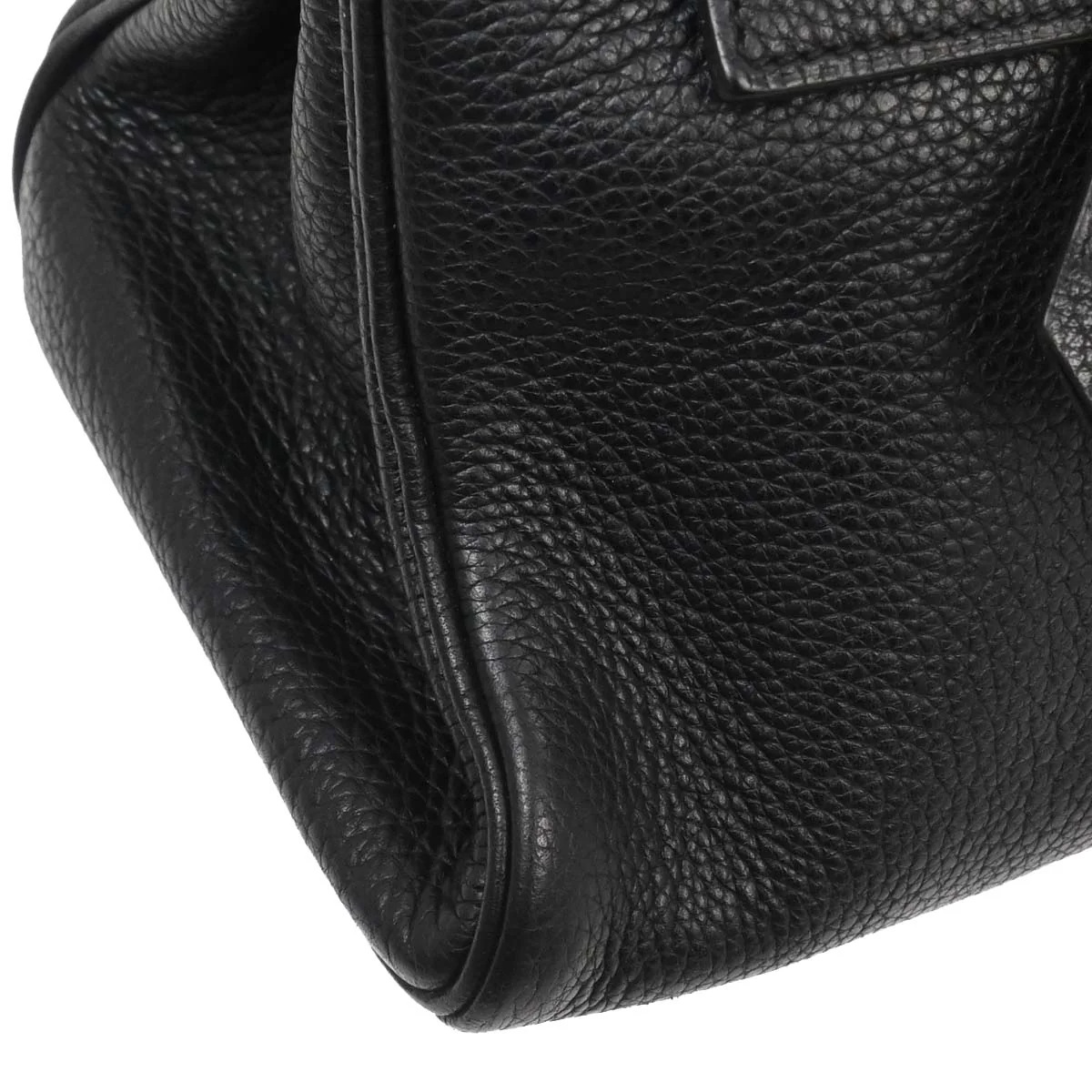 Hermes Black Togo Shoulder Kelly Handbag - Image 6