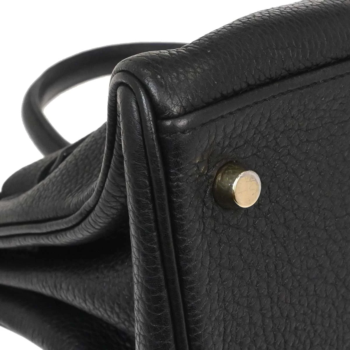 Hermes Black Togo Shoulder Kelly Handbag - Image 8