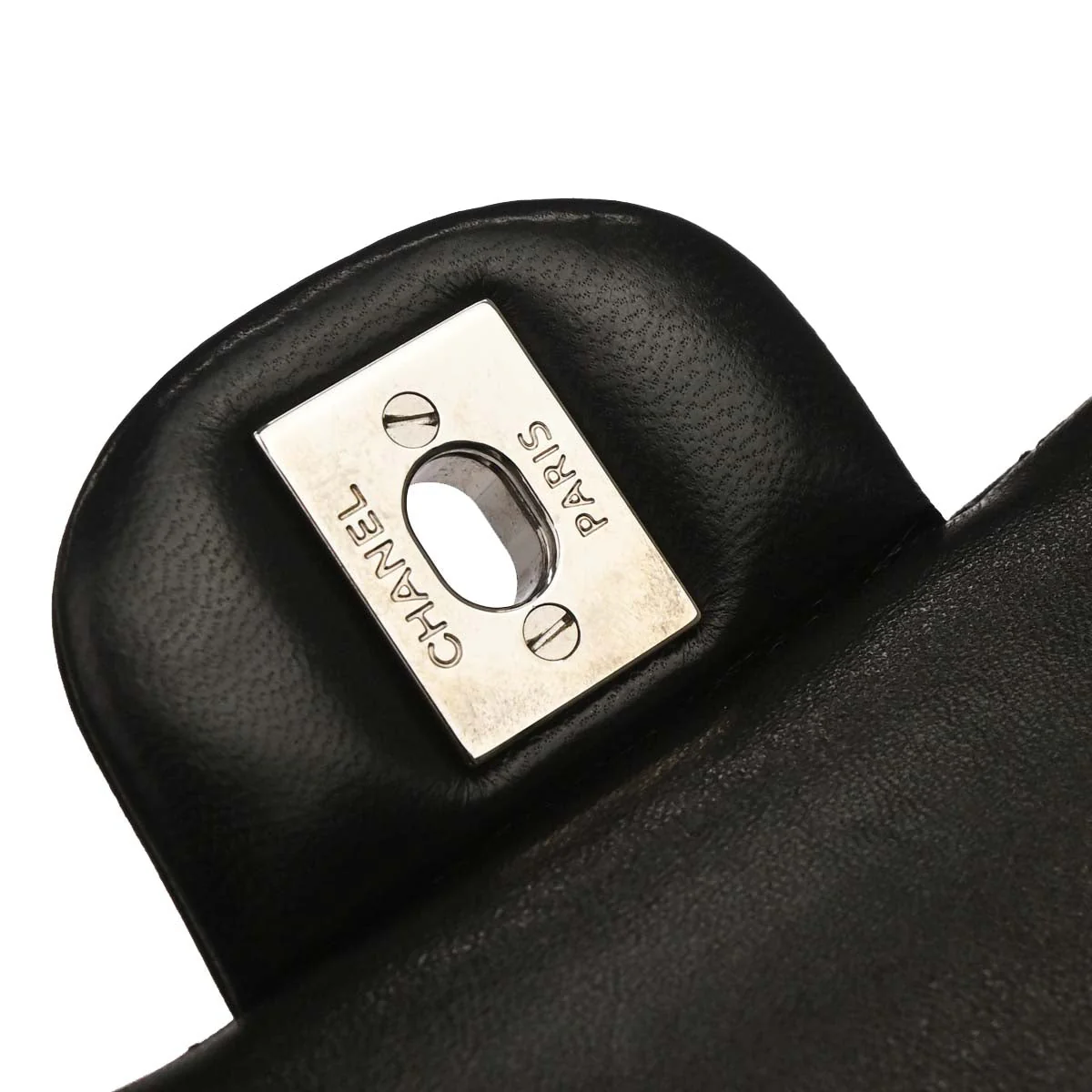 Chanel Black Camellia Embossed Lambskin Medium Classic Double Flap Bag - Image 13