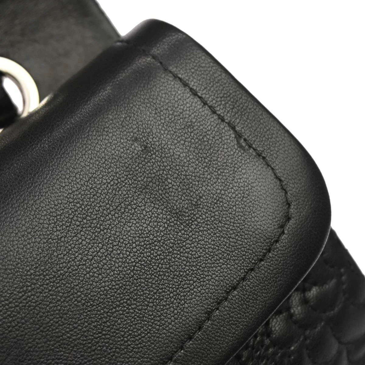 Chanel Black Camellia Embossed Lambskin Medium Classic Double Flap Bag - Image 16