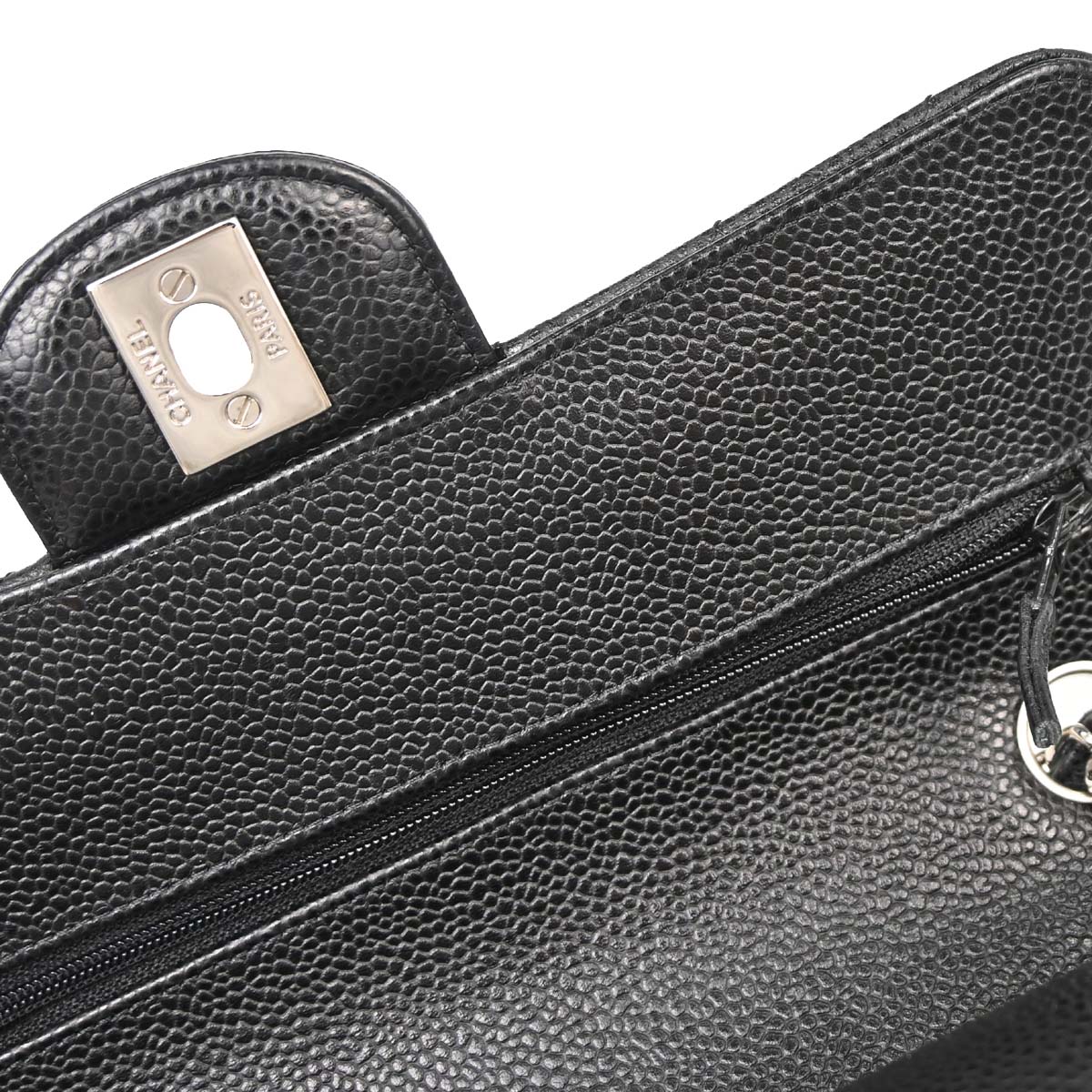 Chanel 2019 Black Caviar Small Classic Double Flap Shoulder Bag - Image 13