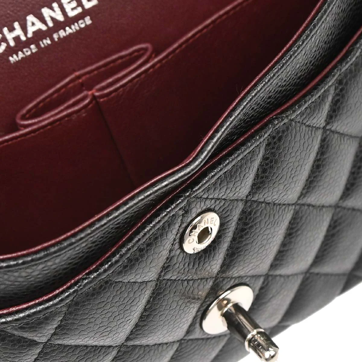Chanel 2019 Black Caviar Small Classic Double Flap Shoulder Bag - Image 14