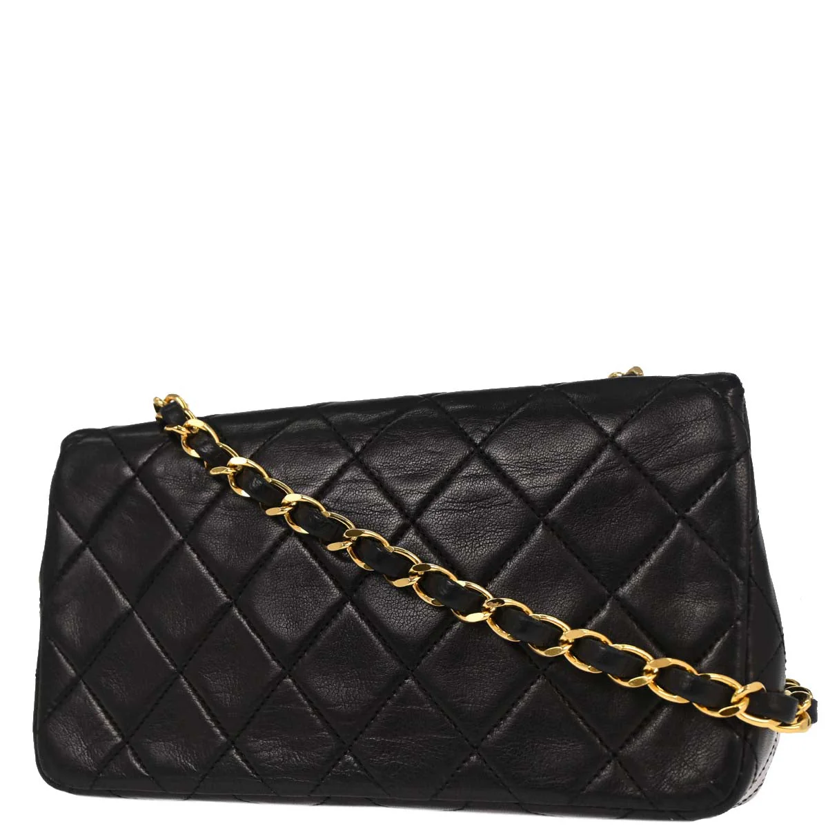 Chanel Black Lambskin Turnlock Mini Full Flap Shoulder Bag - Image 2