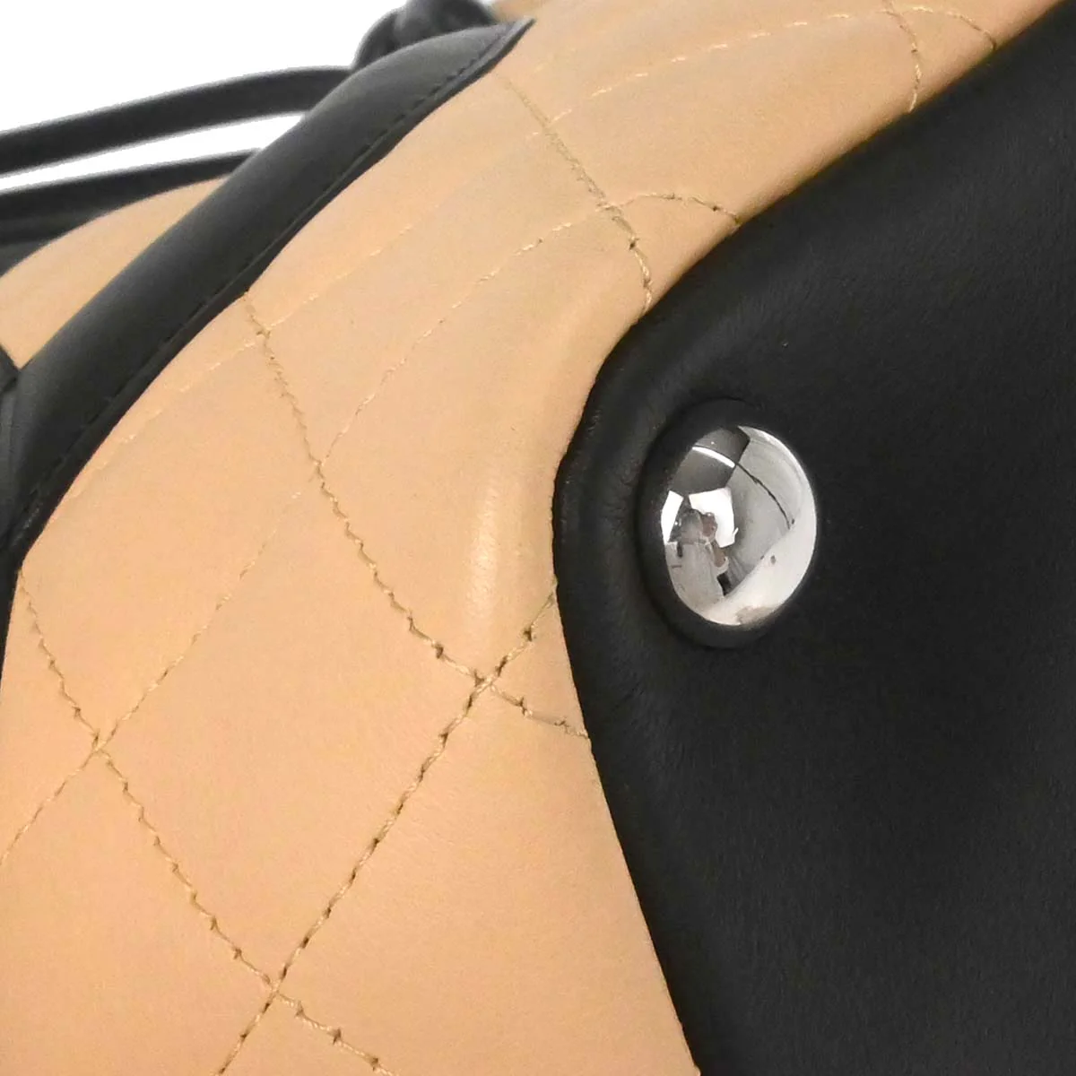 Chanel Beige Calfskin Cambon Ligne Tote Handbag - Image 7