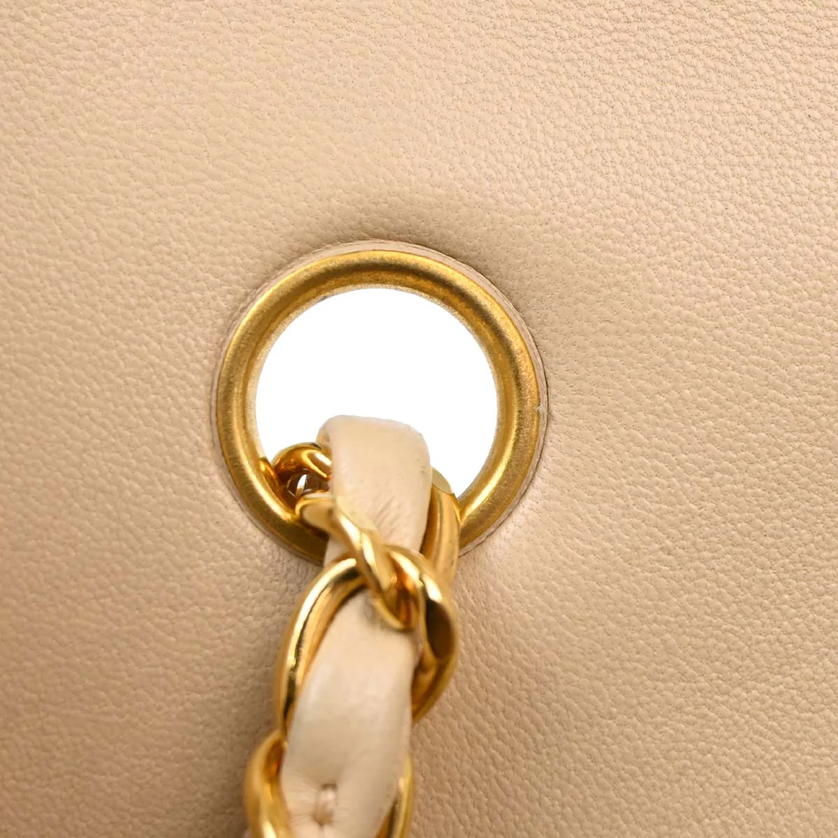 Chanel Beige Lambskin Medium Diana Shoulder Bag - Image 18