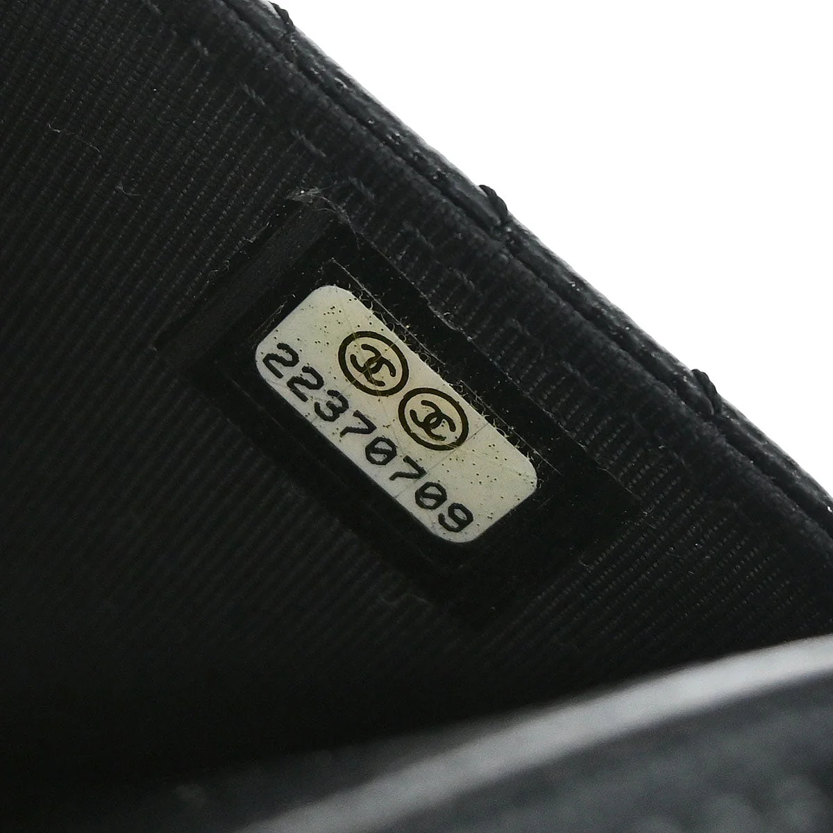 Chanel 2012 Black Caviar Skin Chevron WOC Wallet on Chain Bag - Image 20