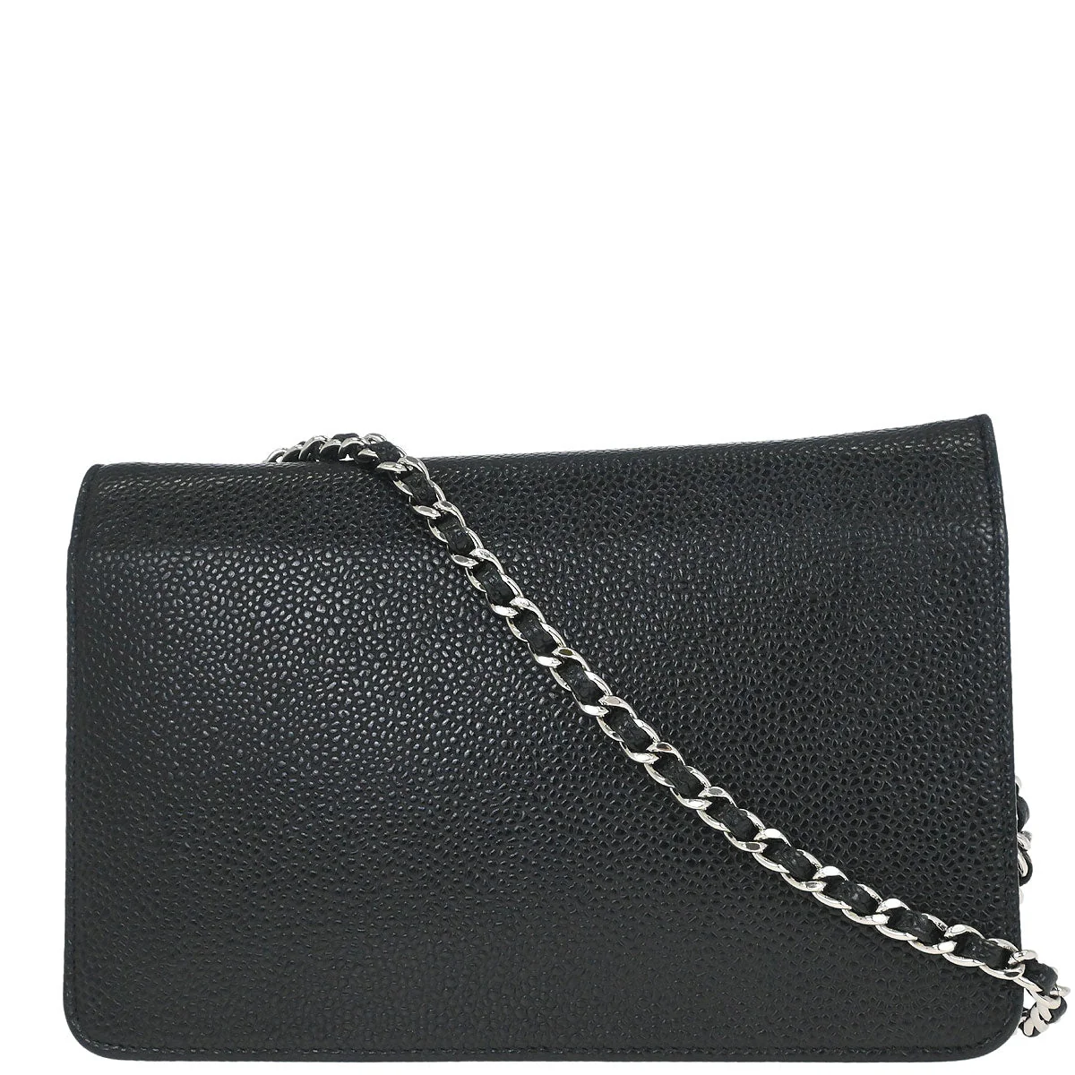 Chanel 2014 Black Caviar Timeless WOC Wallet on Chain Bag - Image 2