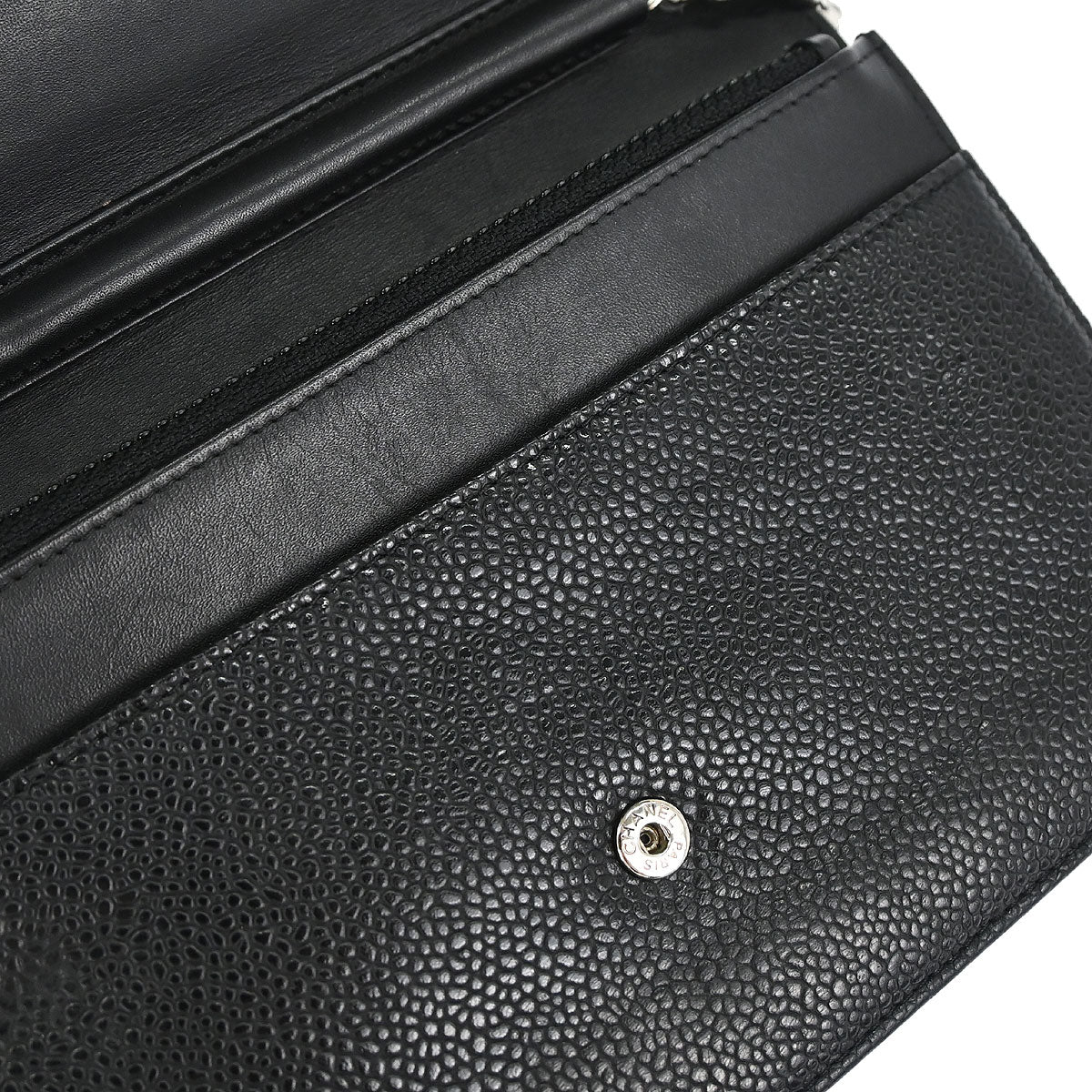 Chanel Black Caviar Skin Timeless WOC Wallet on Chain Bag - Image 15