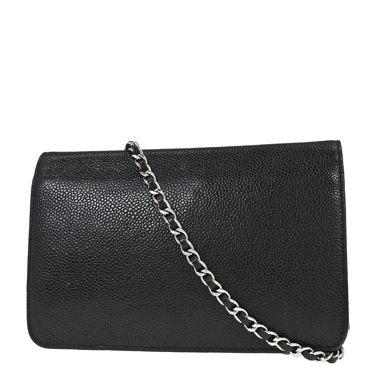 Chanel Black Caviar Skin Timeless WOC Wallet on Chain Bag - Image 2