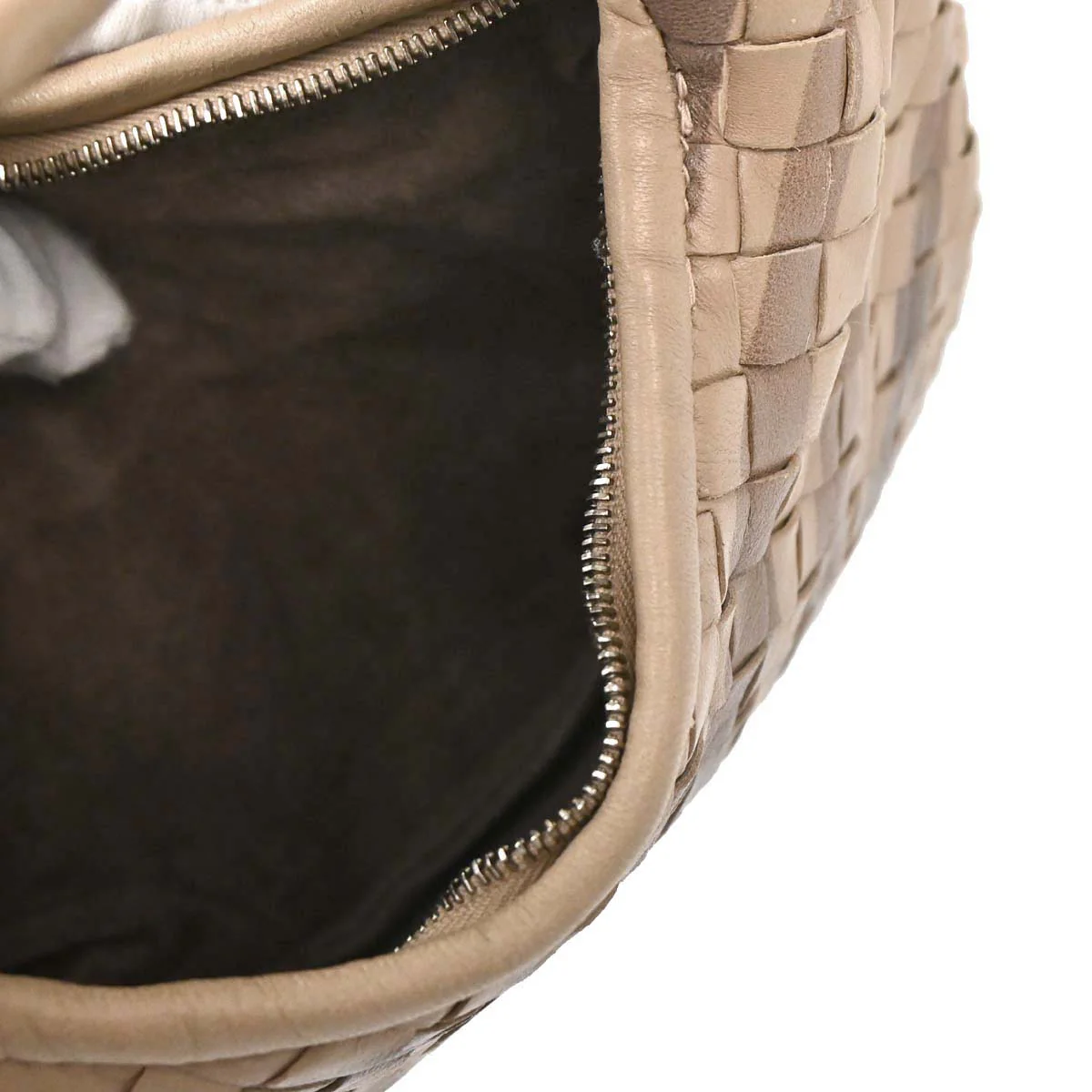 Bottega Veneta * Beige Lambskin Python Intrecciato Hobo Handbag - Image 14