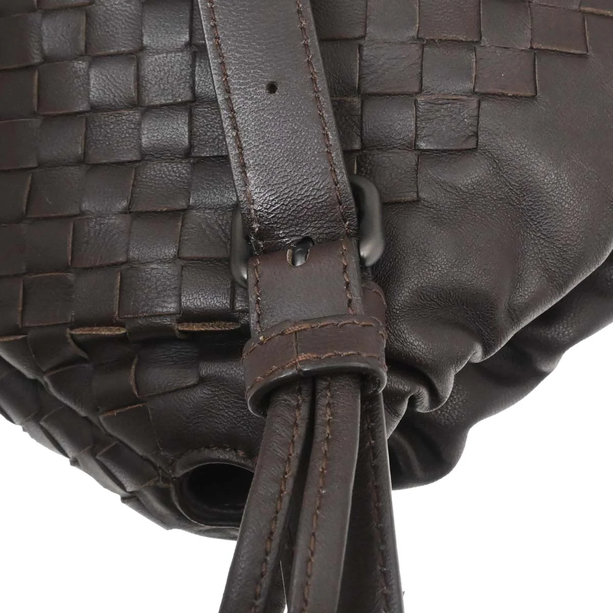 Bottega Veneta Brown Lambskin Intrecciato Shoulder Bag - Image 12