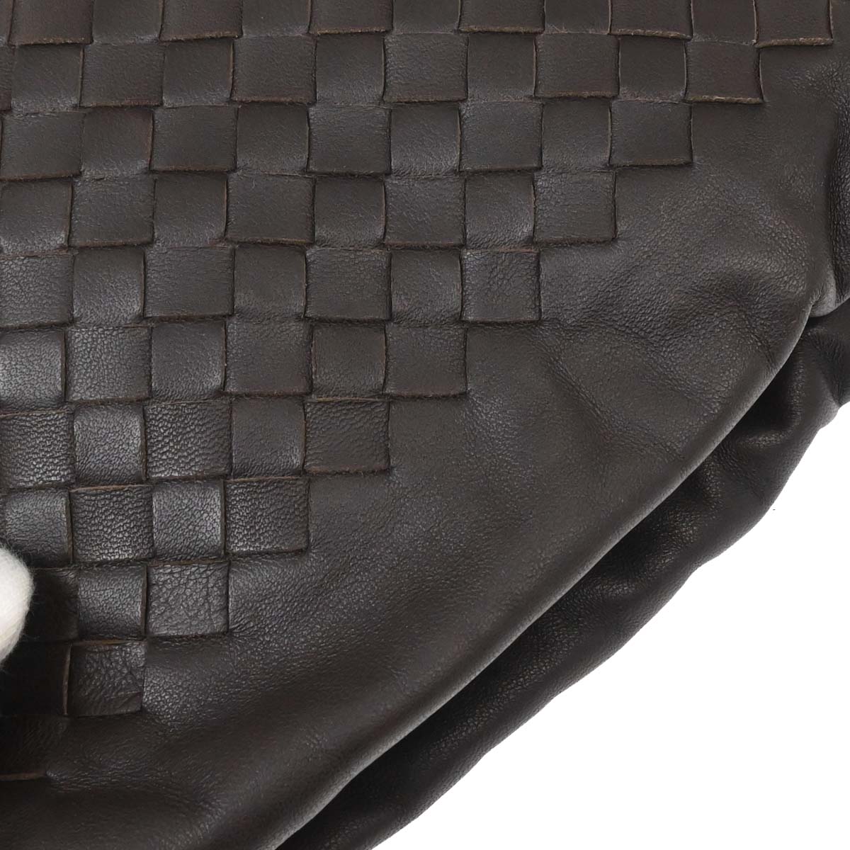 Bottega Veneta Brown Lambskin Intrecciato Shoulder Bag - Image 13