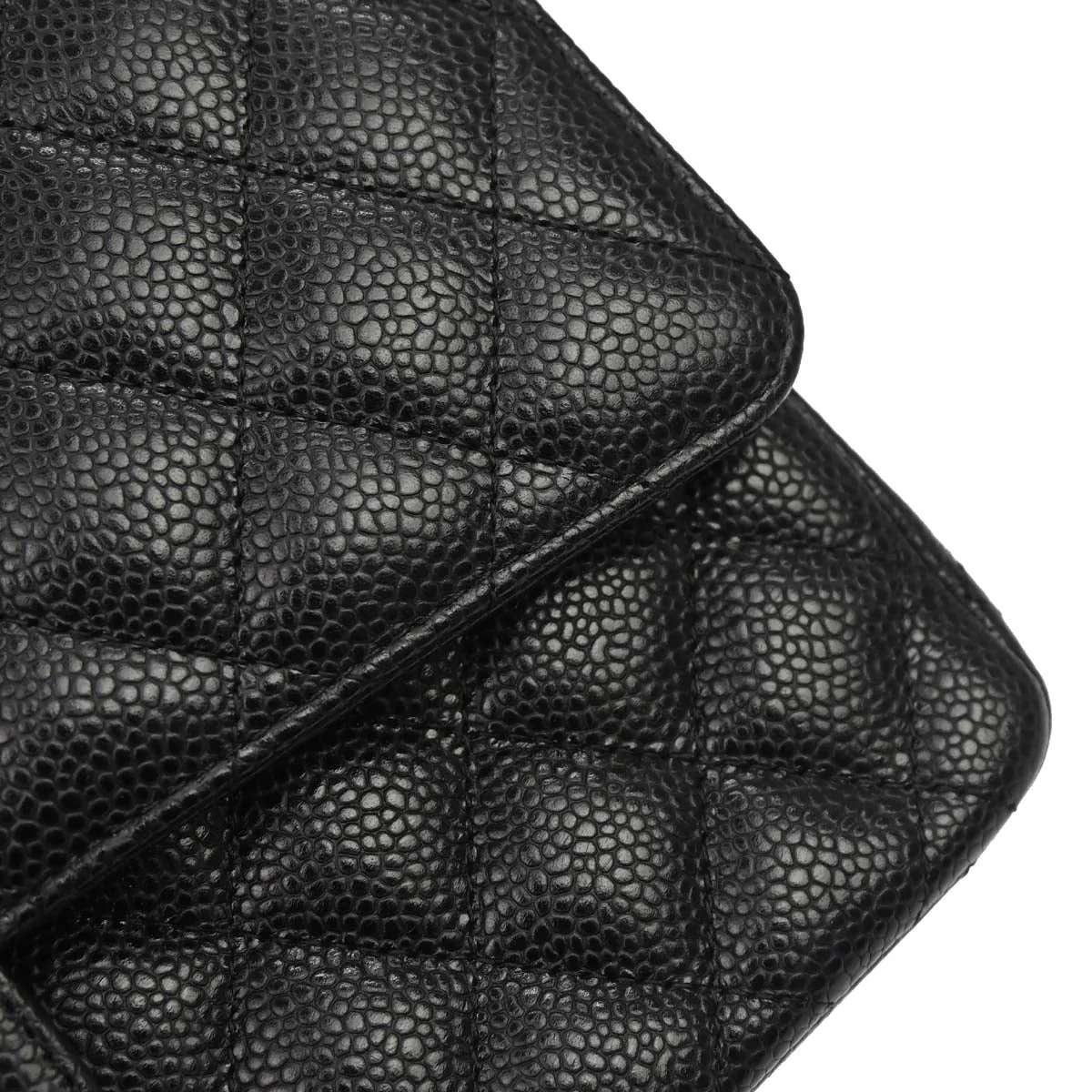 Chanel 2019 Black Caviar Medium Classic Double Flap Shoulder Bag - Image 10