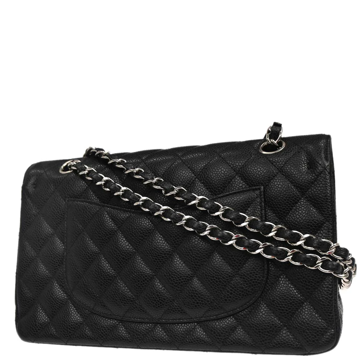 Chanel 2019 Black Caviar Medium Classic Double Flap Shoulder Bag - Image 2