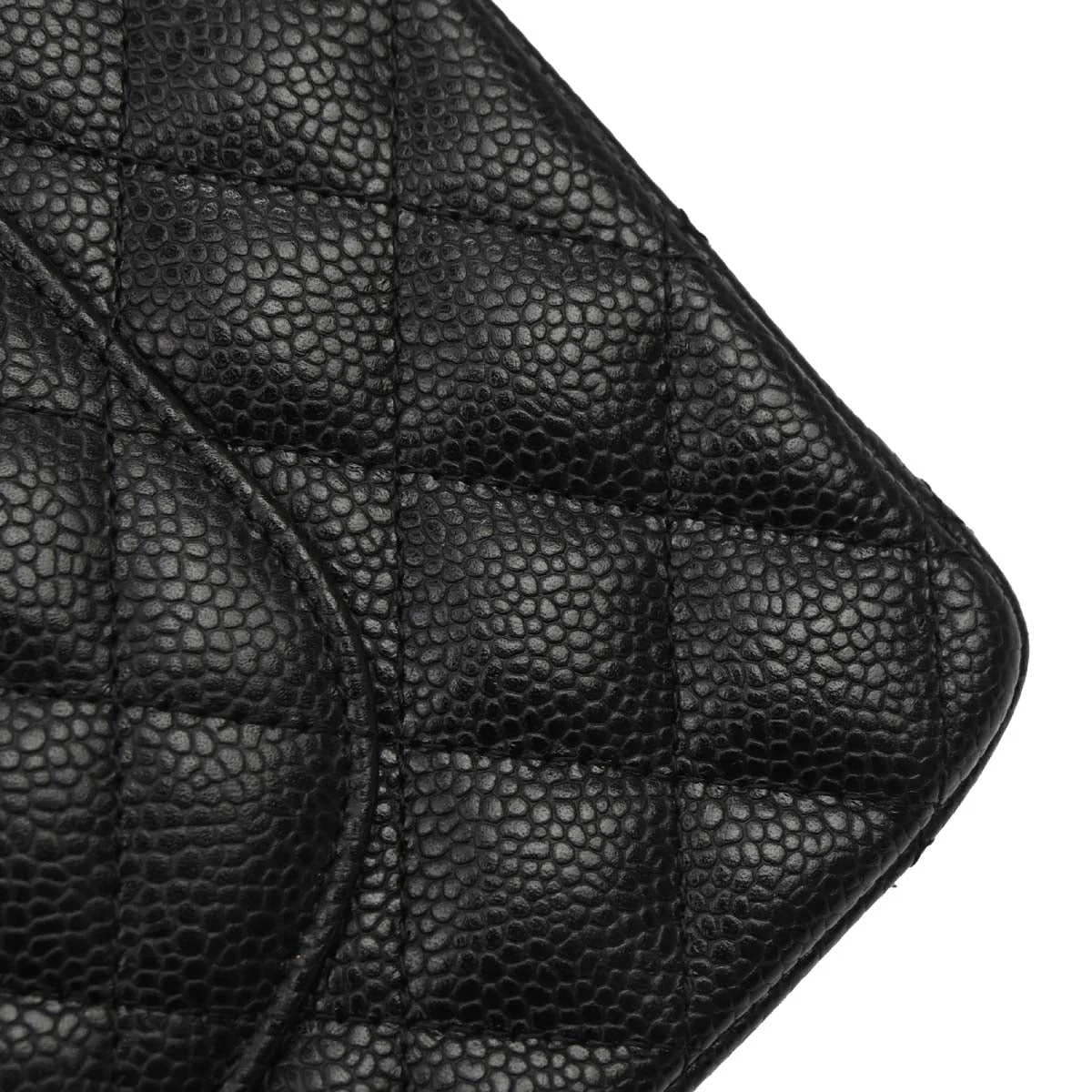 Chanel 2019 Black Caviar Medium Classic Double Flap Shoulder Bag - Image 6