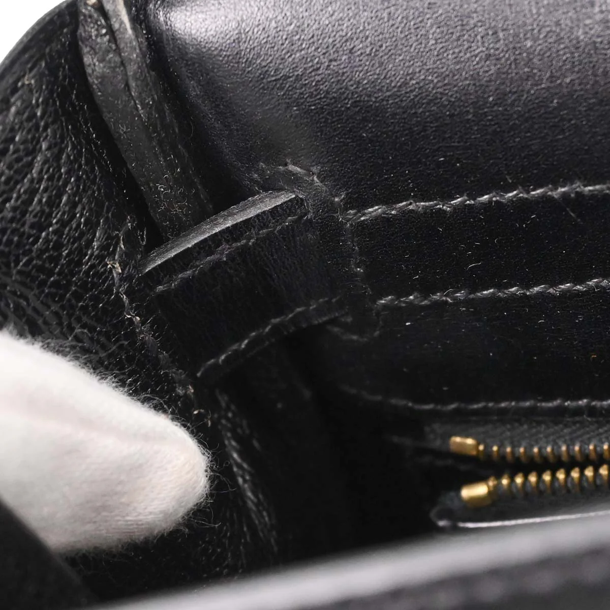 Hermes Black Box Calf Kelly 32 Retourne 2way Shoulder Handbag - Image 18