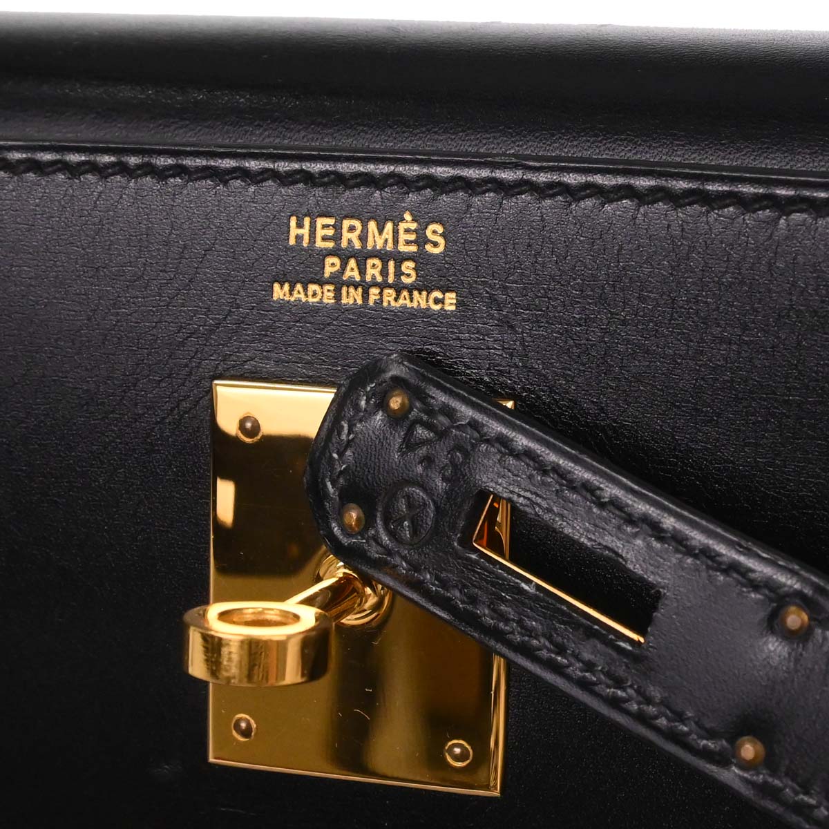 Hermes Black Box Calf Kelly 32 Retourne 2way Shoulder Handbag - Image 20