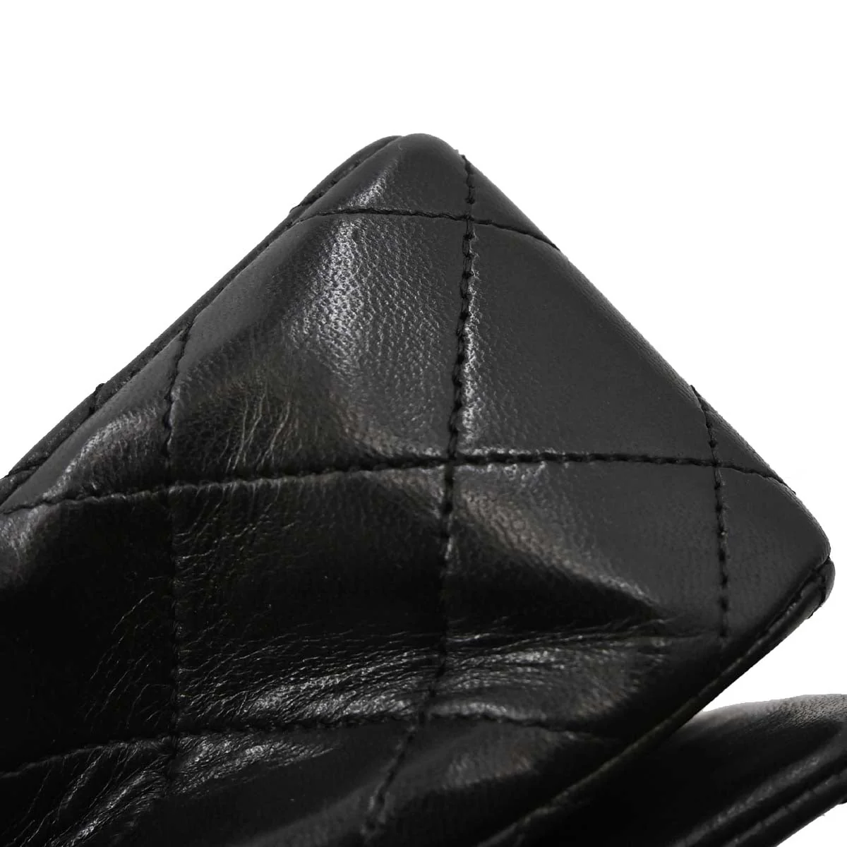 Chanel Black Lambskin Turnlock Mini Full Flap Shoulder Bag - Image 9