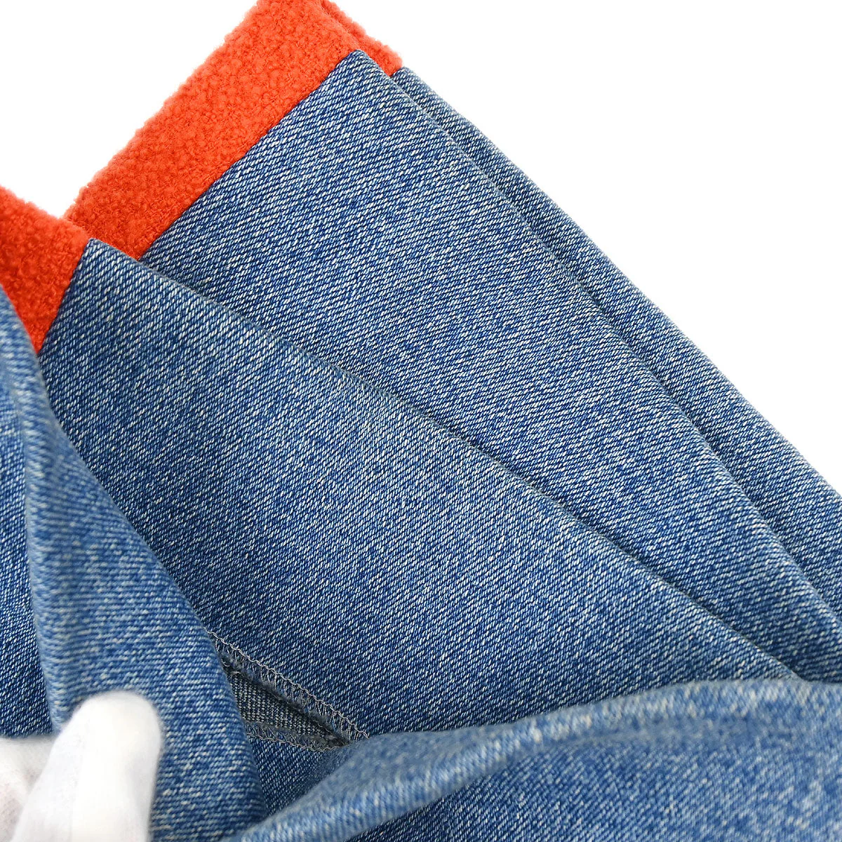 Chanel 1991 Setup Suit Jacket Skirt Red Blue #40 - Image 20