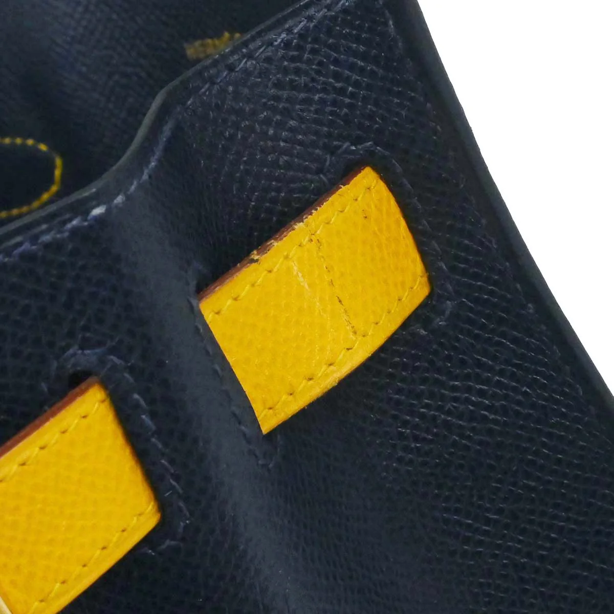 Hermes Jaune Navy Courchevel Kelly Sport MM Shoulder Bag - Image 18