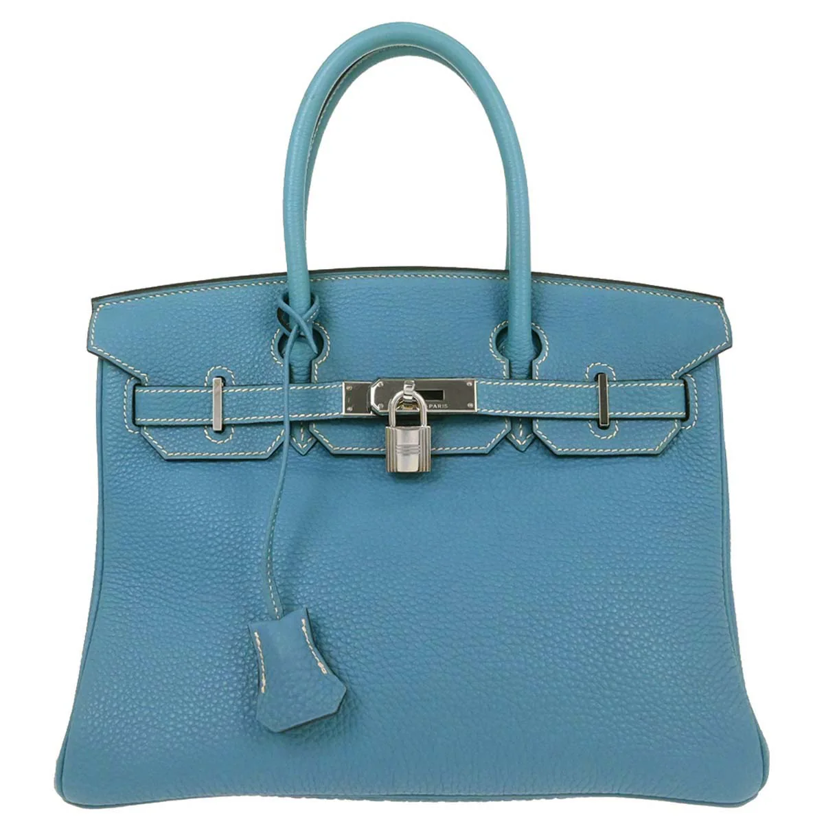 Hermes Blue Jean Togo Birkin 30 Handbag