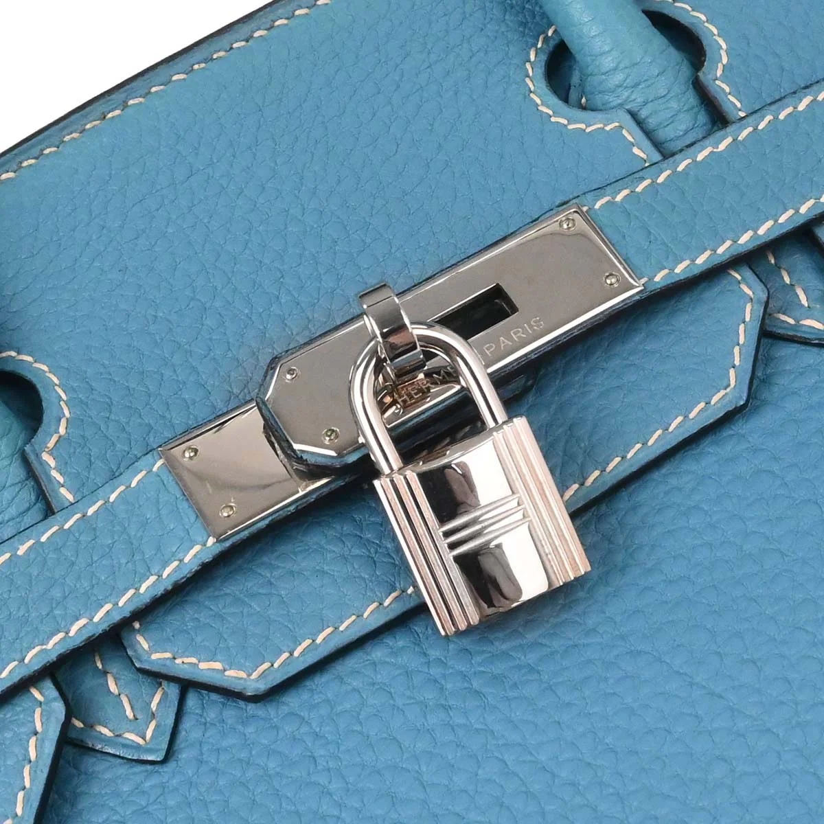 Hermes Blue Jean Togo Birkin 30 Handbag - Image 12