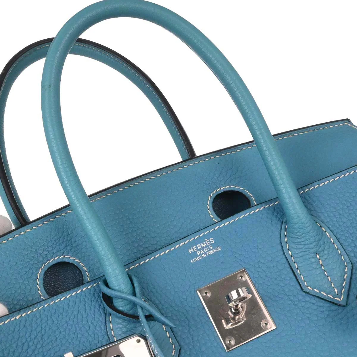 Hermes Blue Jean Togo Birkin 30 Handbag - Image 14