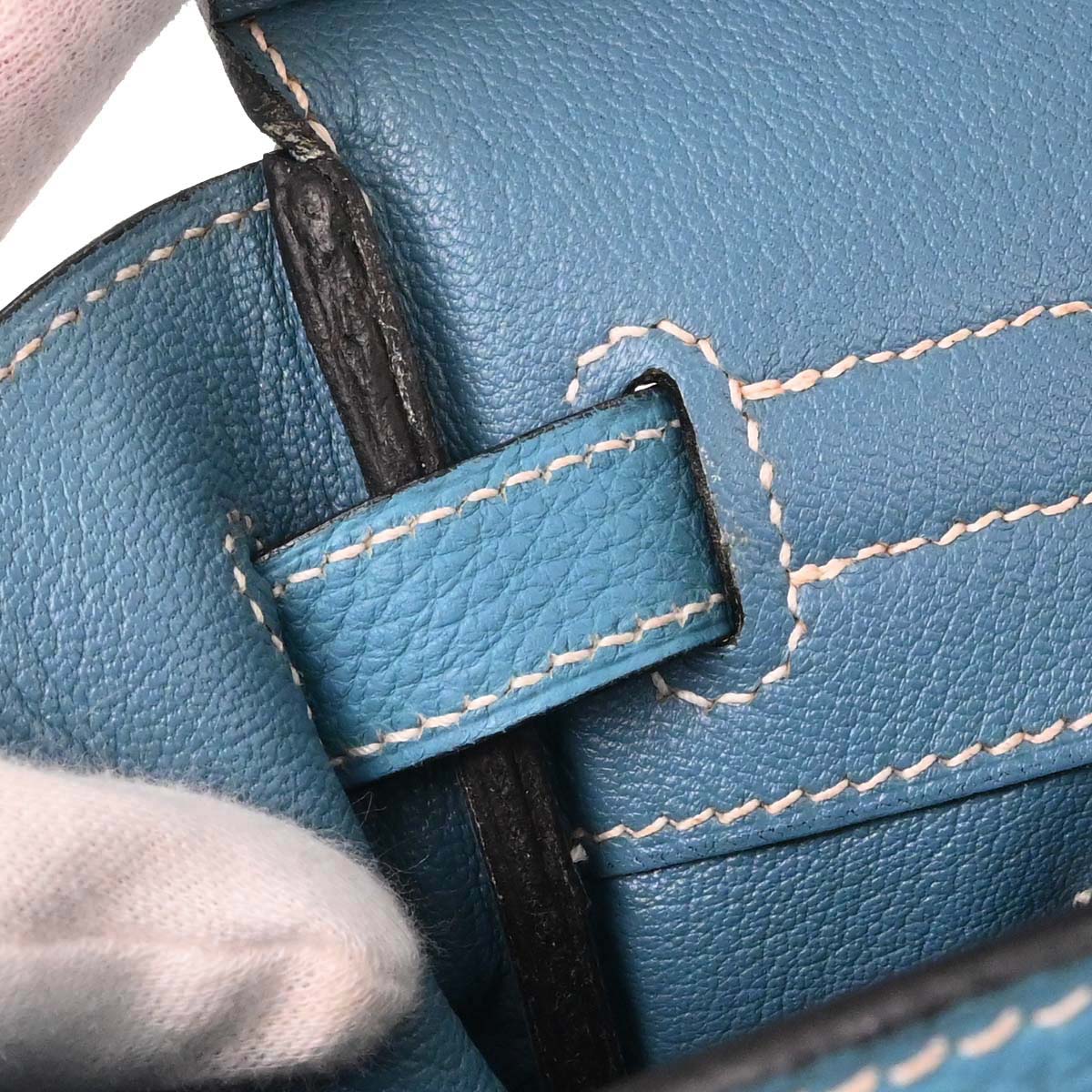 Hermes Blue Jean Togo Birkin 30 Handbag - Image 15