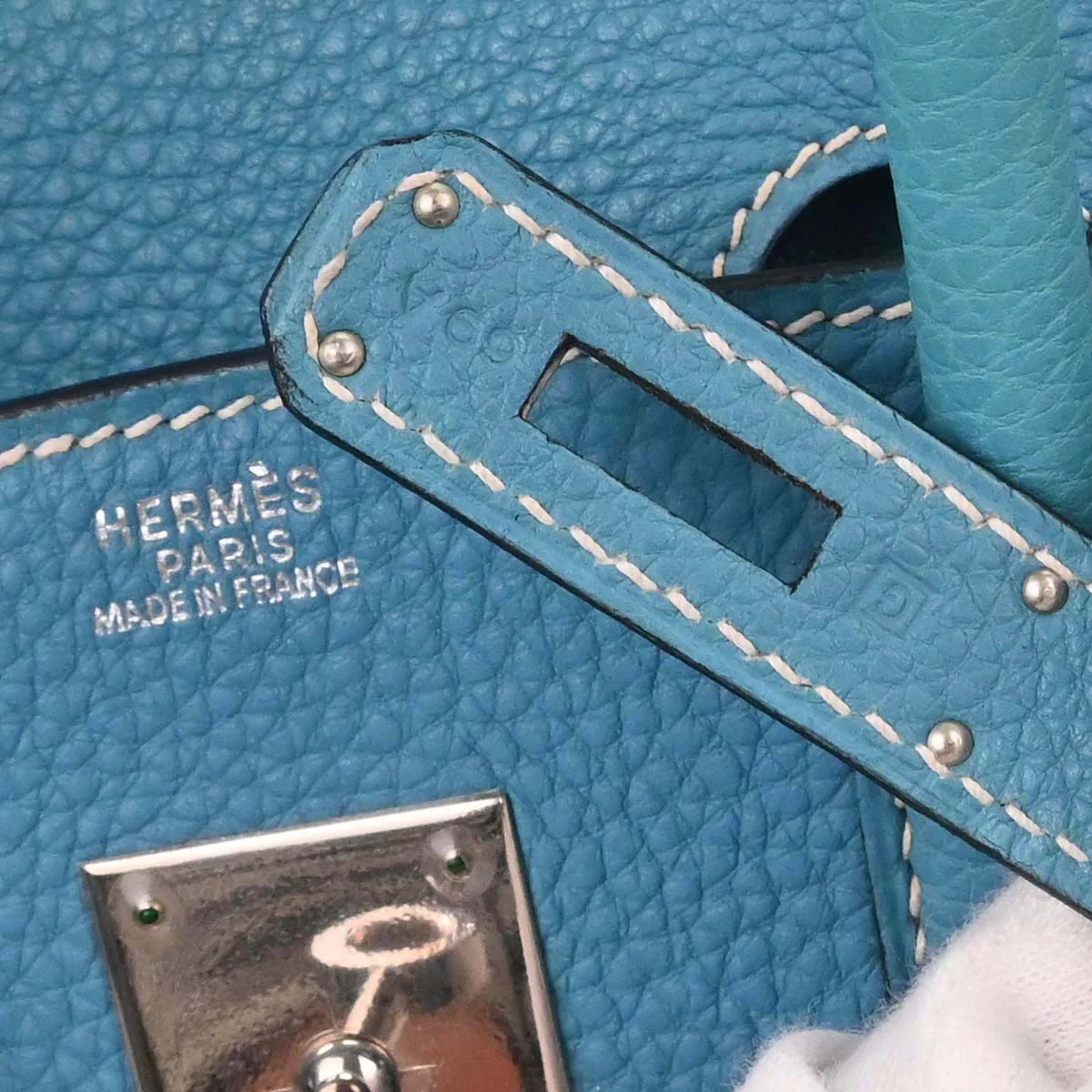 Hermes Blue Jean Togo Birkin 30 Handbag - Image 20