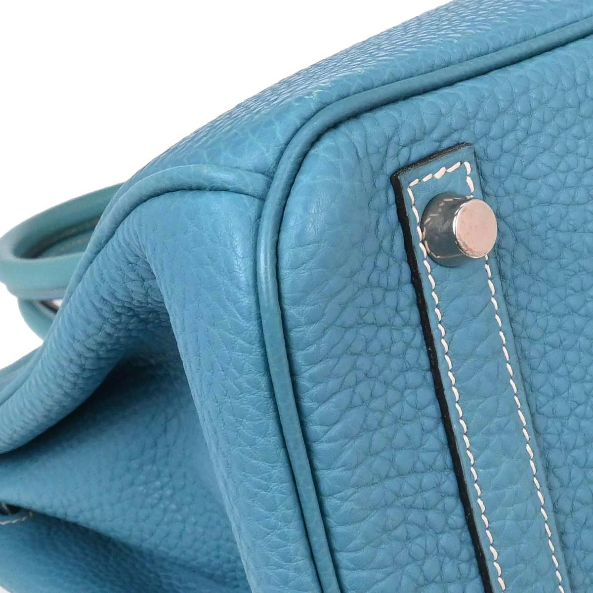 Hermes Blue Jean Togo Birkin 30 Handbag - Image 6