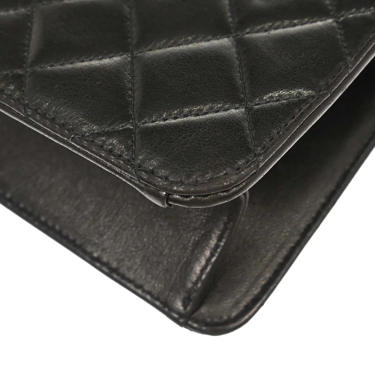 Chanel Black Lambskin Pushlock Small Half Flap Shoulder Bag - Image 6