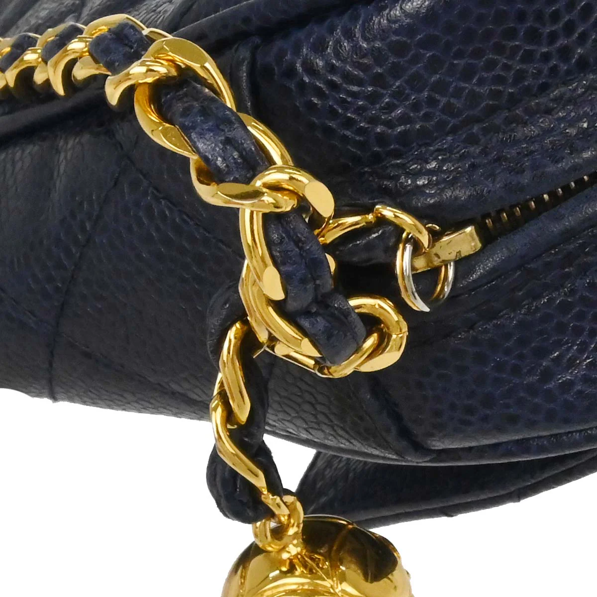 Chanel Navy Caviar Skin Camera Bag Shoulder Bag - Image 11
